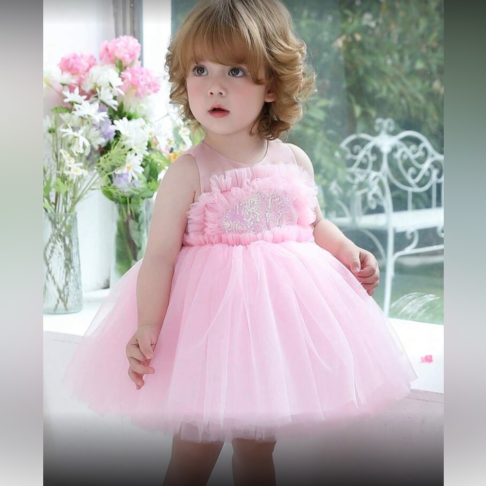 Adorable Pink Tulle Dress for Toddlers